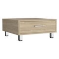 Tuhome Beijing Coffee Table, One Drawer, Four Legs, Light Pine MLR7875